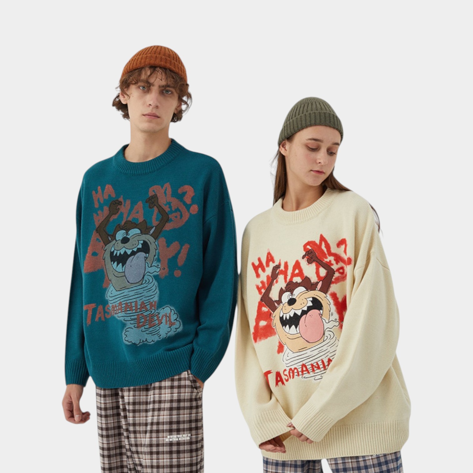 Unisex Anime/cartoon print Long sleeves Knitted Jumper