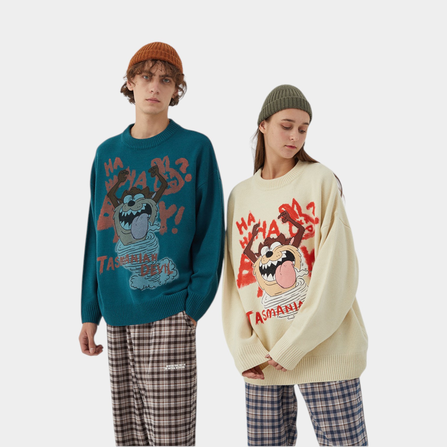 Unisex Anime/cartoon print Long sleeves Knitted Jumper - Image 5