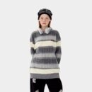 Women's Striped pattern Long sleeves Knitted Jumper