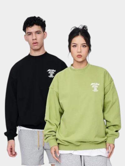 Unisex Text print Long sleeves Sweatshirt