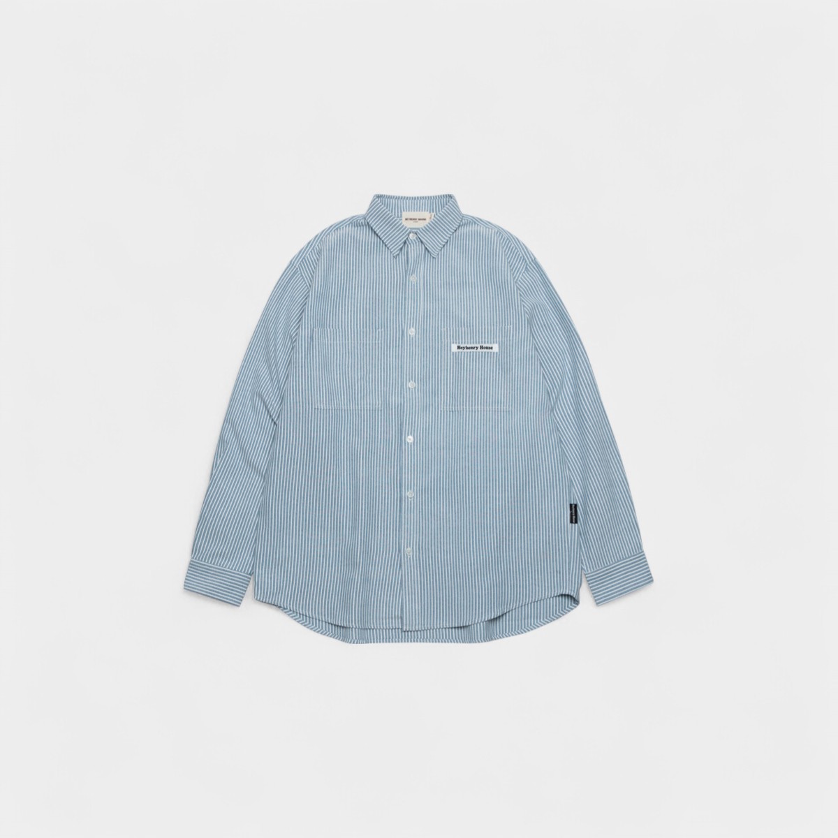 HeyHenry men's 2024 spring and autumn casual long-sleeved shirt versatile striped japanese simple youth fashion brand