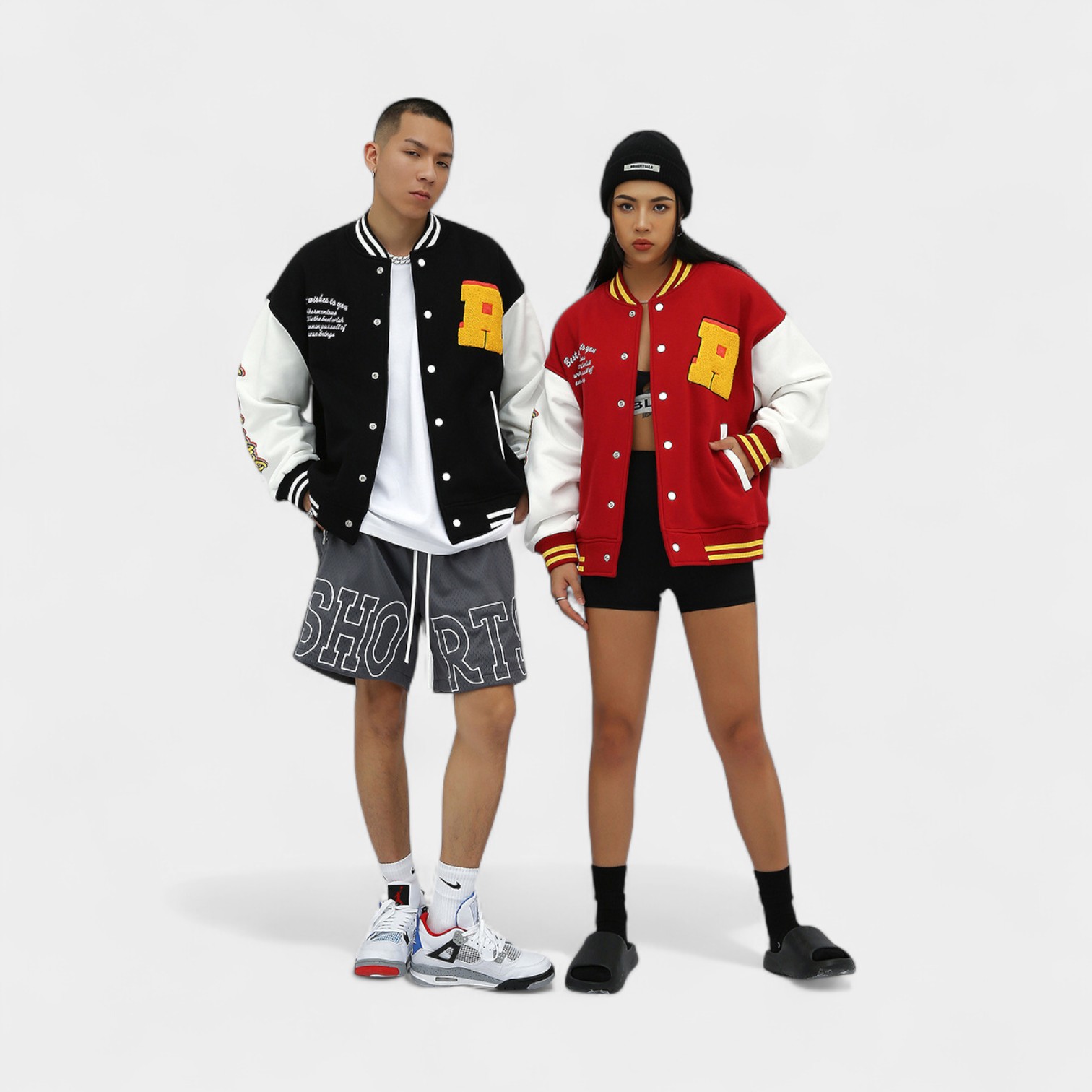 Unisex Text print Long sleeves Varsity Jacket - Image 2