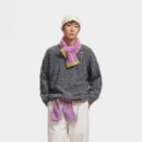 Autumn Couple Retro Irregular Hole Sweater Loose Lazy Style Pullover Knitted Sweater Warm Sweater