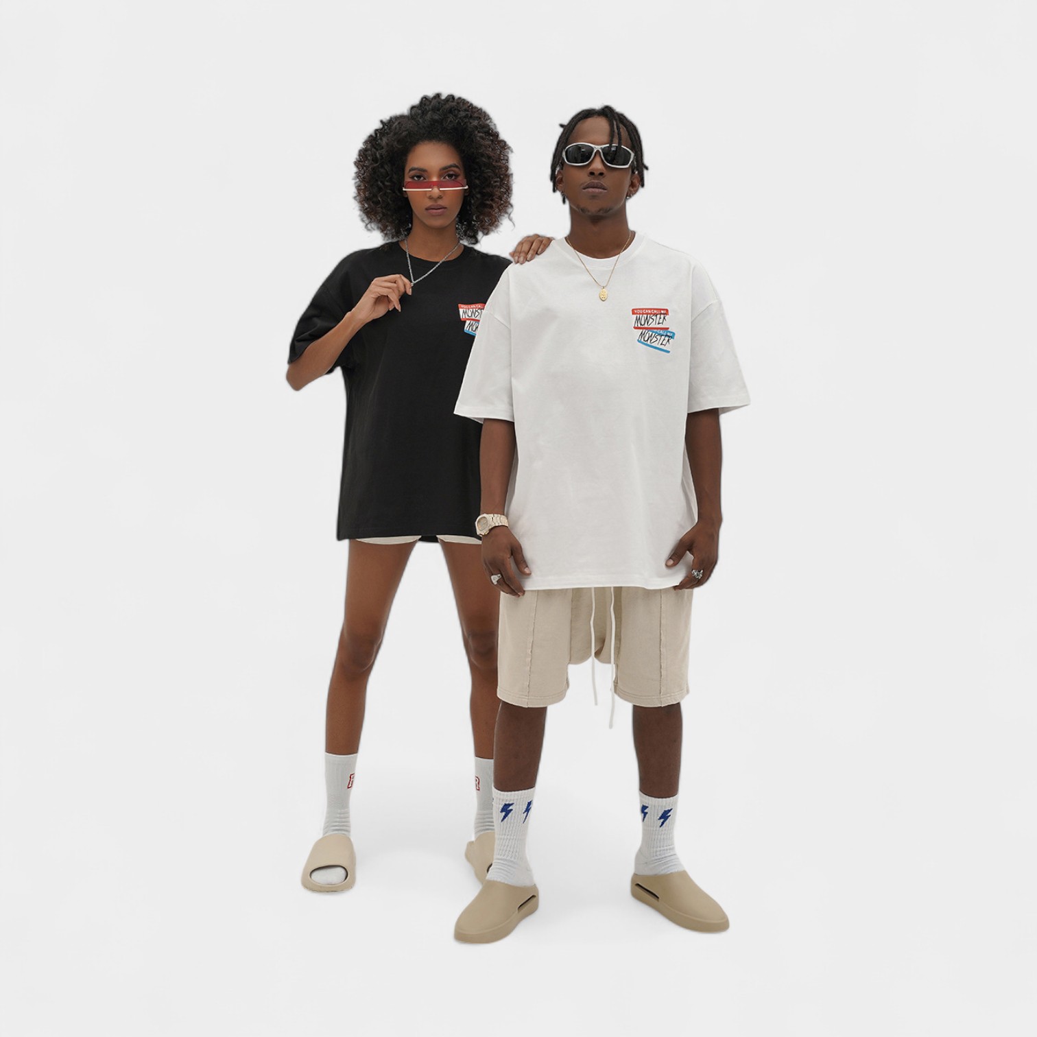 Unisex Text print Short sleeves T-Shirt - Image 2