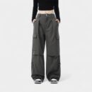 OREETA vintage pleated loose wide leg overalls 2024 fashion brand vintage pure cotton American overalls for men