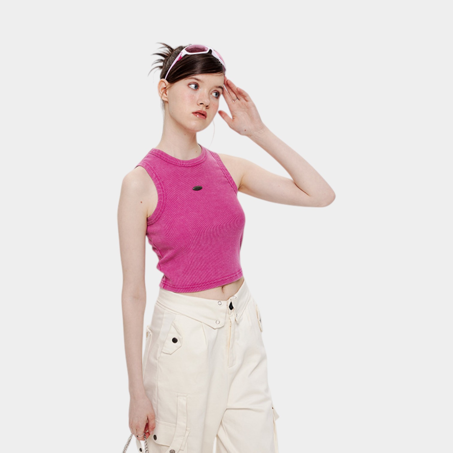 HeyHenry ins Street Fashion Hot Girl Vest Women's Short Wash Water Old Original Short Top for Summer