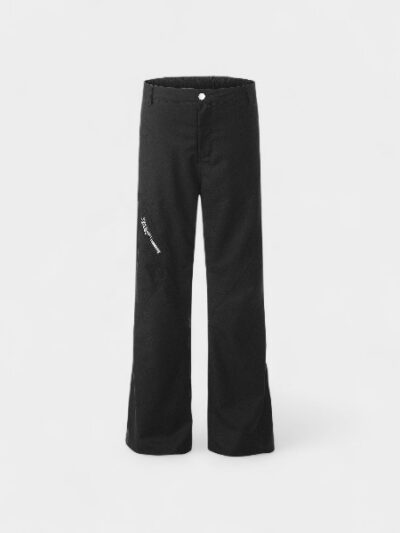 Cleanfit Design Zipper Straight Leg Black Casual Pants Simple Style Men's Autumn 2024 OREETA American Retro Long Tube Pants