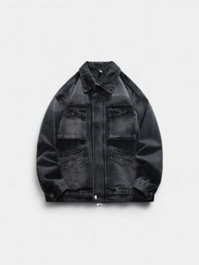 American Style High Street Denim Men's High-end Sense Denim Jacket Student Work Denim Top Men's Fashionable Denim Jacket