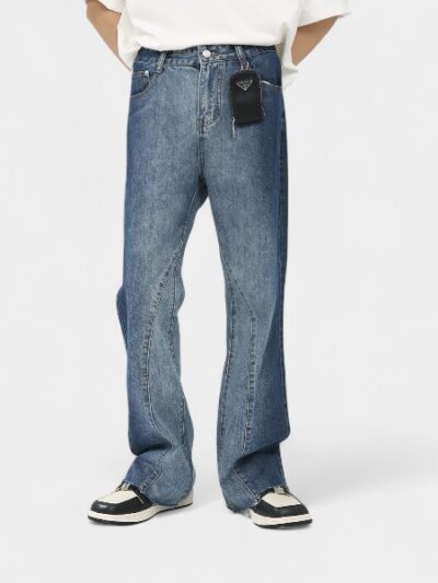 nirben Denim | Gradual Gradual Ramp Jeans Korean Style Leg Long Straight Casual Trousers