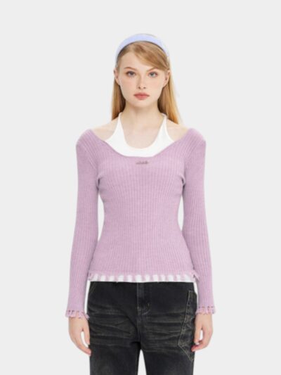Women's Slim Fit Long sleeves Knitted Jumper