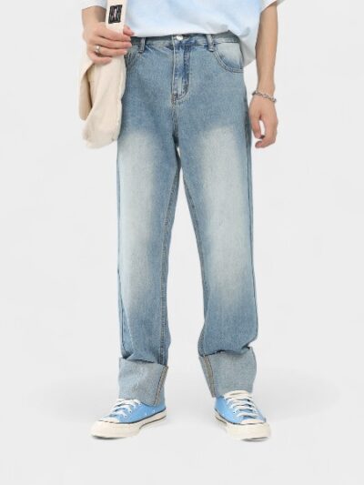 nirben denim | Korean trend straight hem fashion personality denim pants men