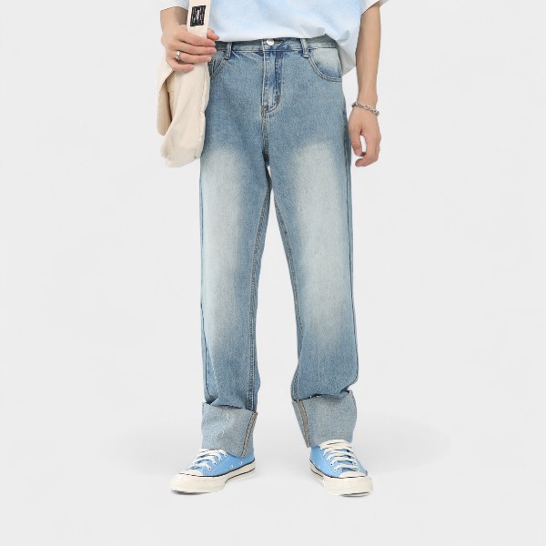 nirben denim | Korean trend straight hem fashion personality denim pants men