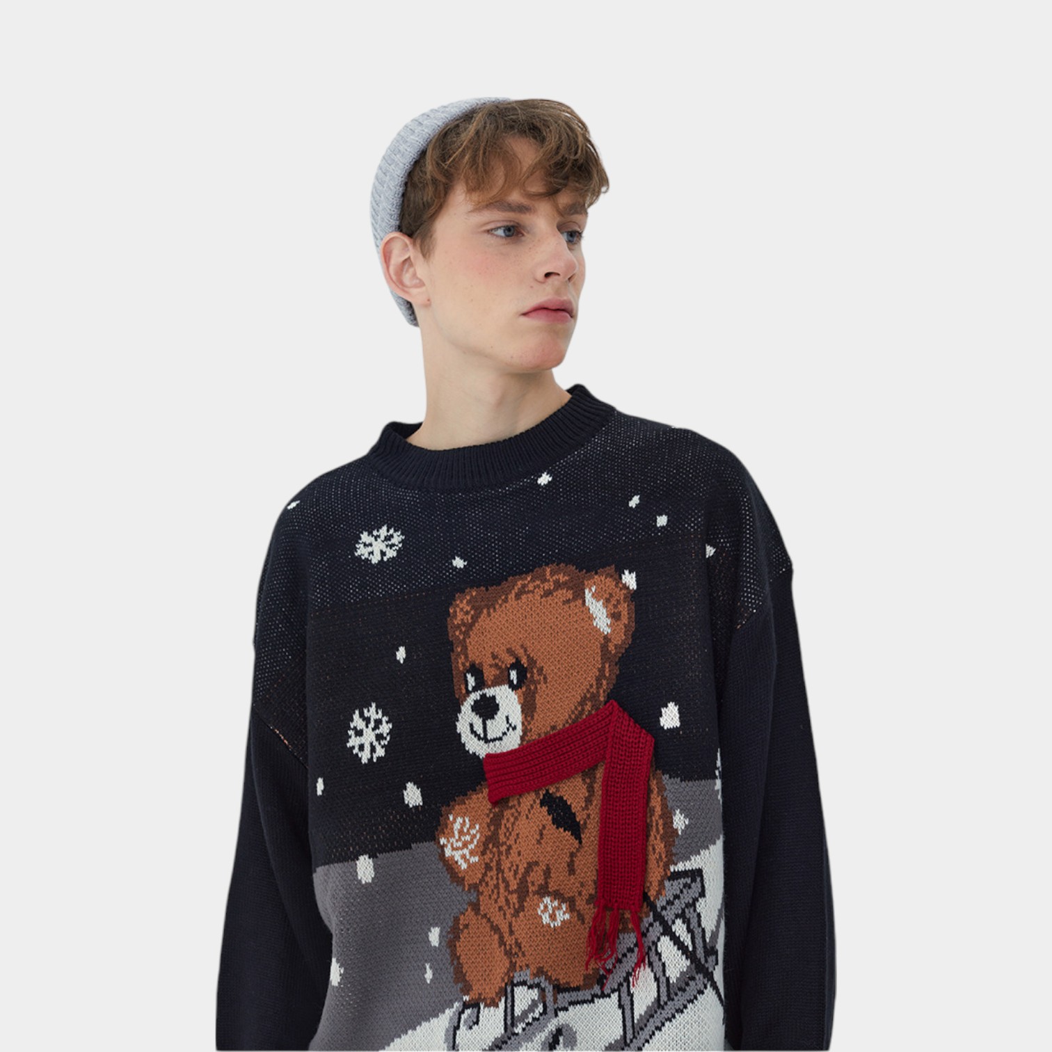 Unisex Anime/cartoon print Long sleeves Knitted Jumper - Image 6