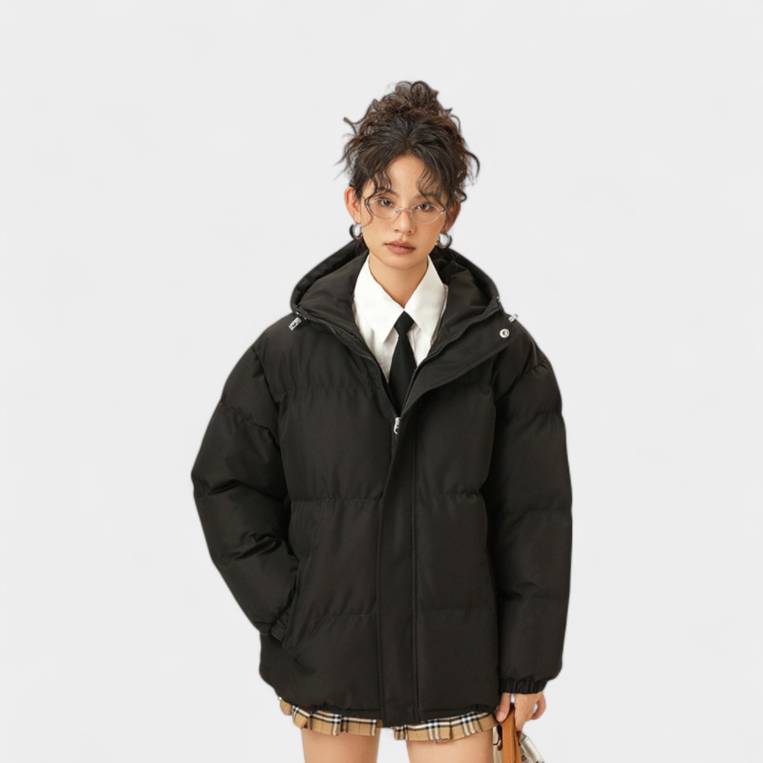 Jack Chuanyang cotton-padded coat men's winter hooded coat women's thick warm tide brand winter men's short down cotton-padded jacket