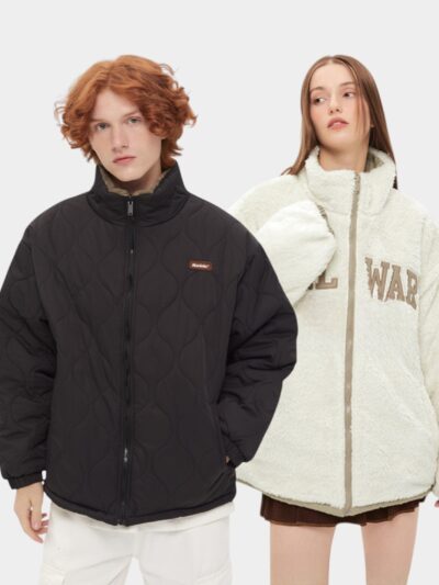 Unisex Regular Fit Long sleeves Quilted Jacket