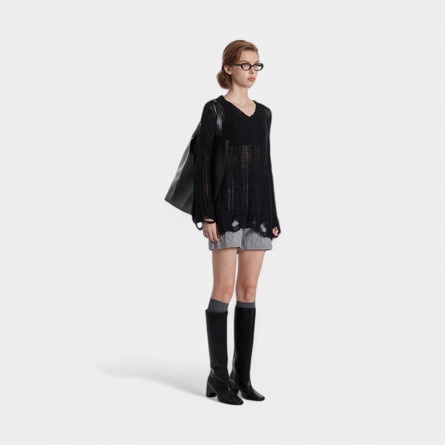 Women's Oversized Long sleeves Knitted Jumper - Image 2