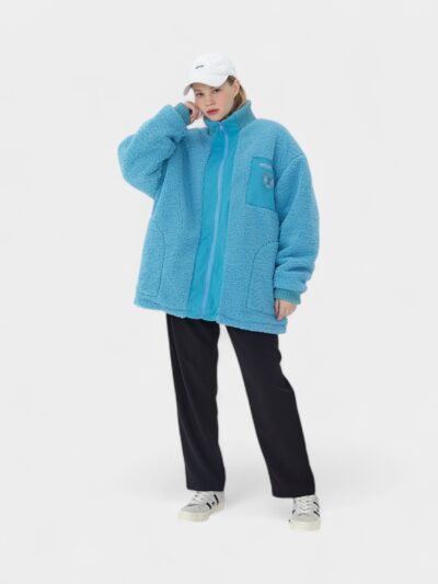 HeyHenry Collar Stitching Lamb Wool Coat Thickened Trendy Brand Korean Loose Cotton-padded Clothes Men's Couple Cotton-padded Jacket