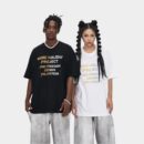 Unisex Text print Short sleeves T-Shirt