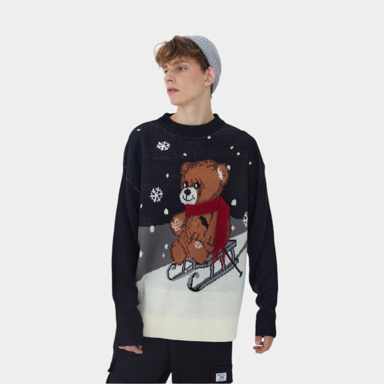 Unisex Anime/cartoon print Long sleeves Knitted Jumper - Image 5