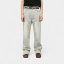 Nirben Denim | New American High Street Jeans Men's Loose Old Retro Washed Leg Zipper Pants