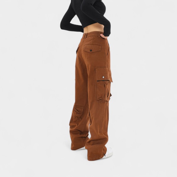 Women's Relaxed Fit/Loose Fit Cargo Pants - Image 3