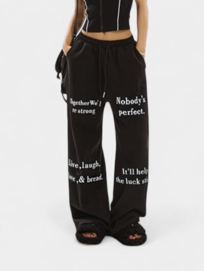 OREETA, Europe and the United States cross-border vertical feeling sports pants 2024 tide brand lazy wind knitted toe leisure sports pants