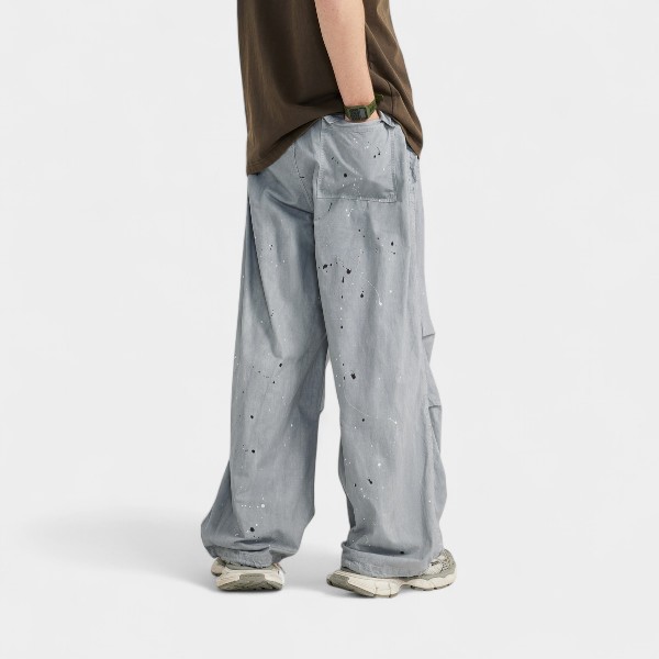 Men's Relaxed Fit/Loose Fit Parachute Pants - Image 6
