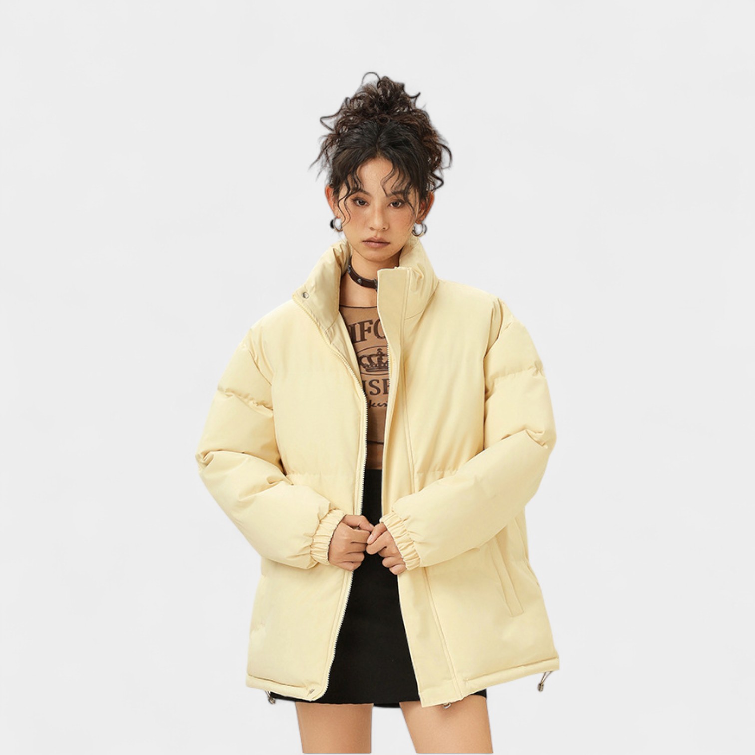 Jack Chuanyang Cotton Coat Fashionable Cold-Wintering Thick Bread Suit for Men and Women Casual Loose Fashionable All-Match Thickened Collar Jacket