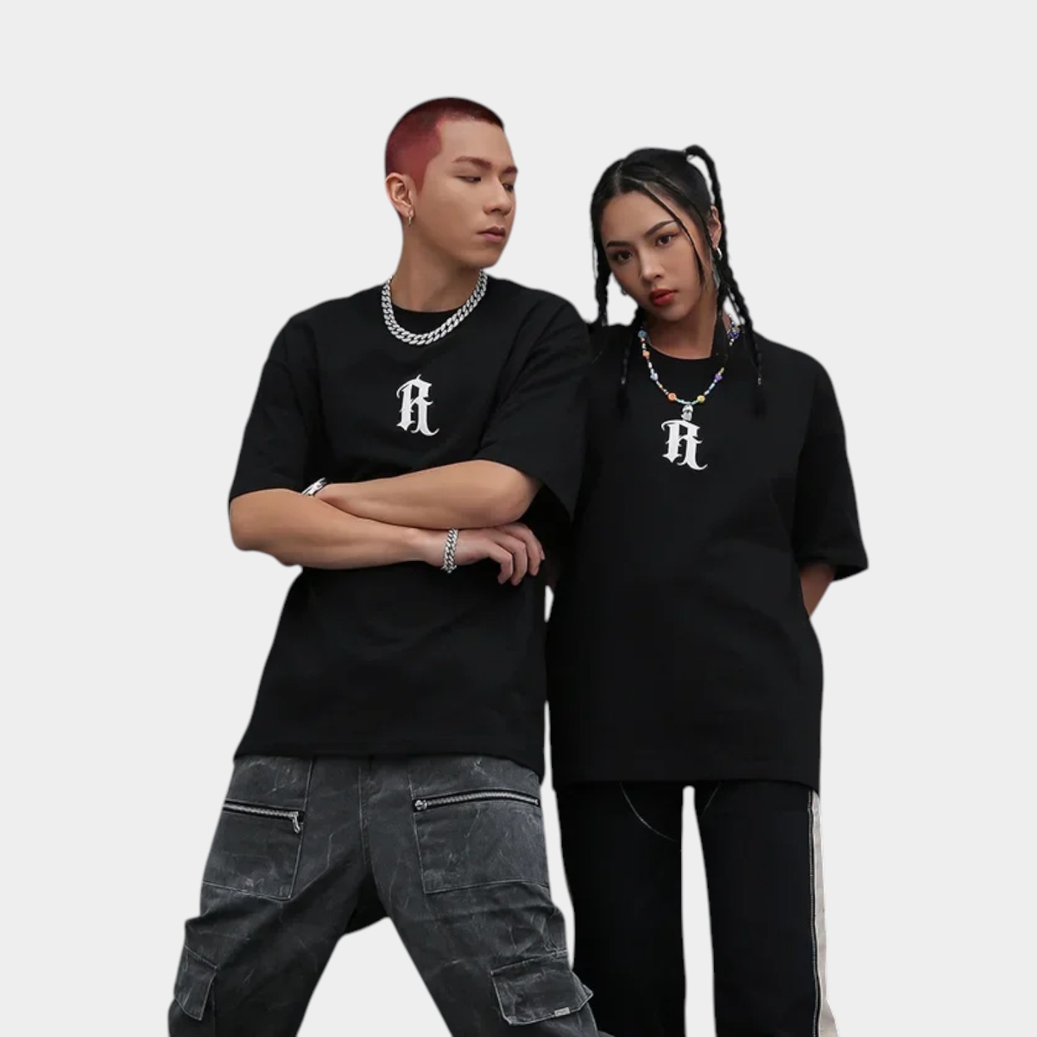 RFSD Men's Fashion Short Sleeve T-Shirt Plus Size Shoulder Drop For Women New Arrival Spring Summer 2023 Trendy