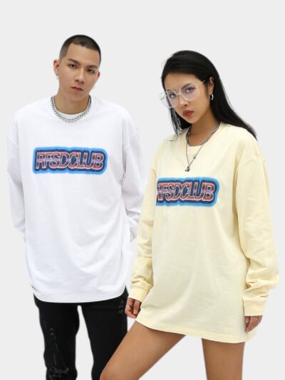 Unisex Text print Long sleeves T-Shirt