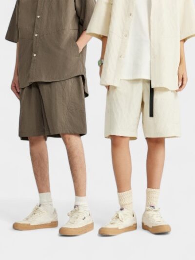 Unisex Checked pattern Cargo Shorts