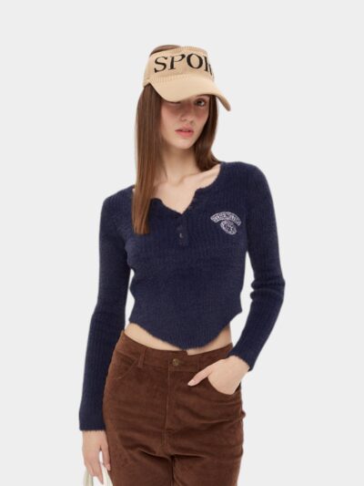 HeyHenry Gentle Soft Waxy Autumn and Winter Long-sleeved Knitted Shirt Slim-fit Simple All-match Base Top Girls ins