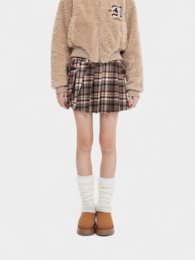 Women's Checked pattern Pleated Skirt