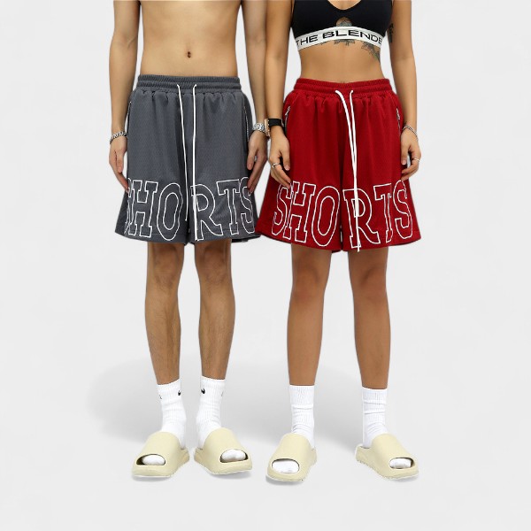 Unisex Text print Jogger Shorts