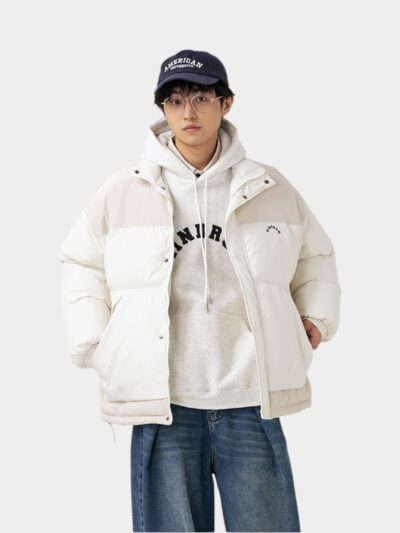 Men's Text print Long sleeves Puffer Jacket