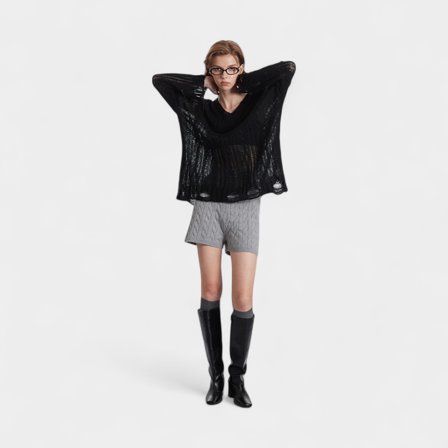 Women's Oversized Long sleeves Knitted Jumper - Image 4