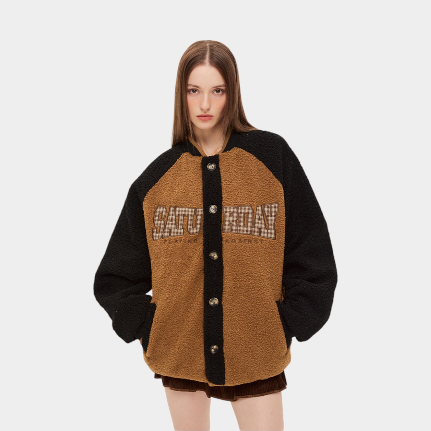 Men's Text print Long sleeves Varsity Jacket - Image 5