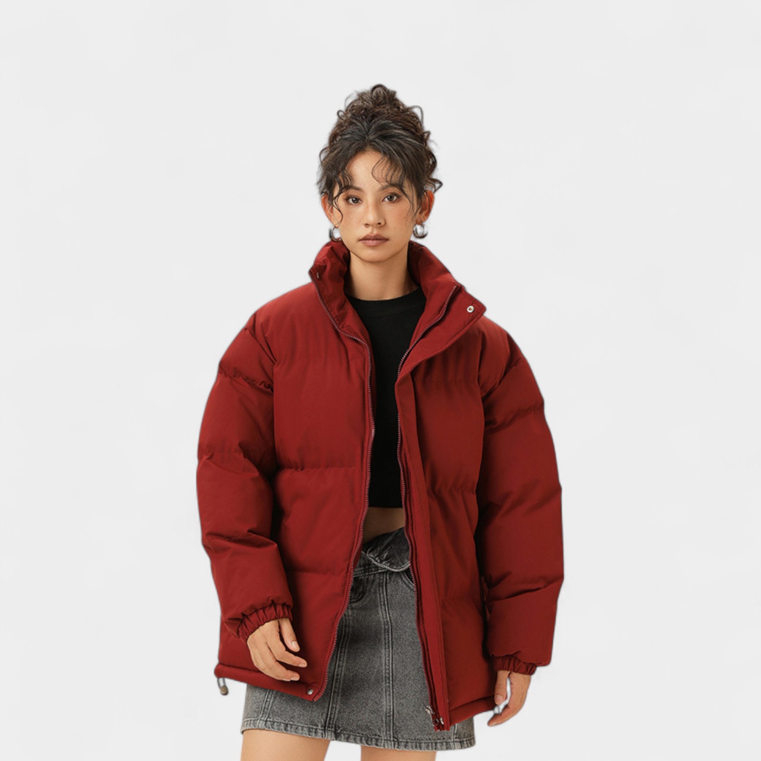 Jack Chuanyang Cotton Coat Fashionable Cold-Wintering Thick Bread Suit for Men and Women Casual Loose Fashionable All-Match Thickened Collar Jacket