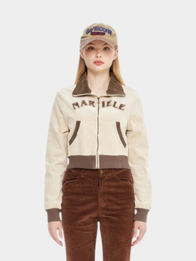 Women's Text print Long sleeves Zip up Jacket