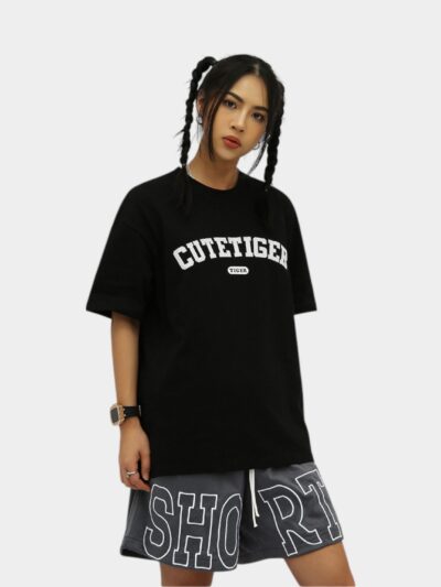 Unisex Text print Short sleeves T-Shirt