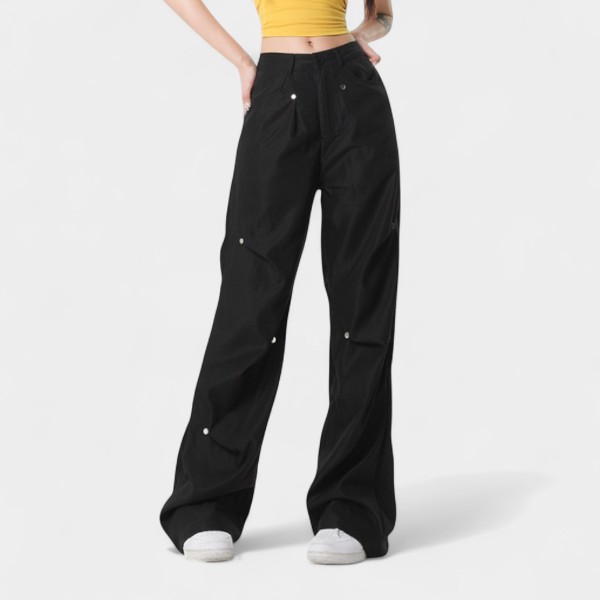 Women's Relaxed Fit/Loose Fit Parachute Pants - Image 4