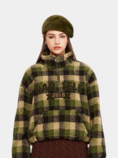 Women's Text print Long sleeves Fleece Pullover