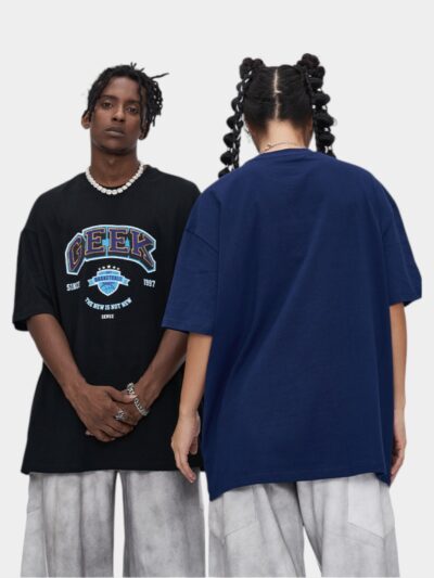 Unisex Text print Short sleeves T-Shirt