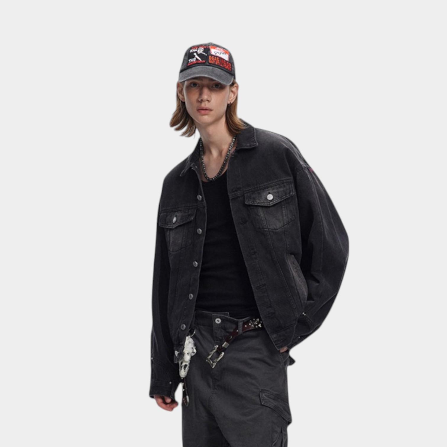 Women's Oversized Long sleeves Denim Jacket - Image 4