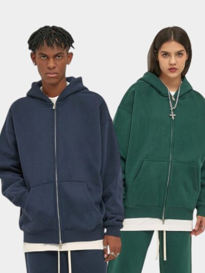 Unisex Oversized Long sleeves Zip up Jacket