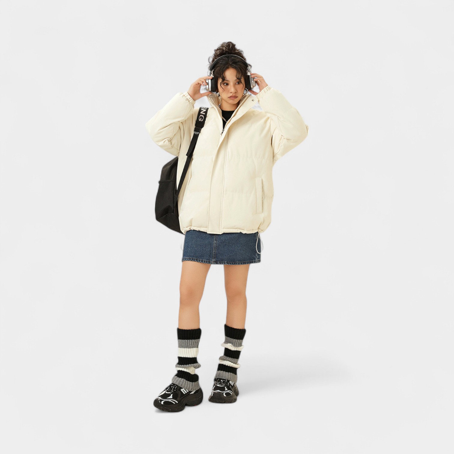 Women's Oversized Long sleeves Puffer Jacket - Image 2