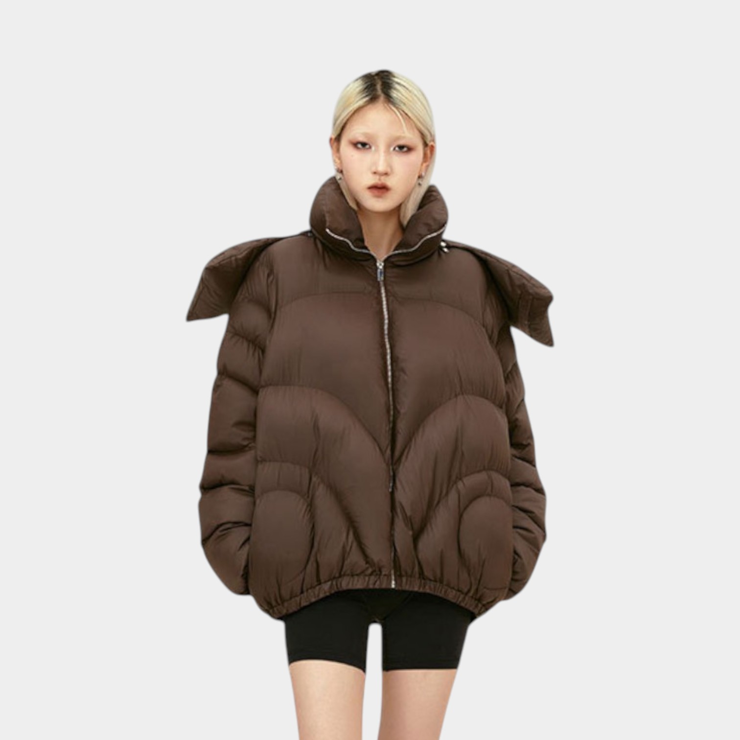 Women's Oversized Long sleeves Puffer Jacket - Image 4