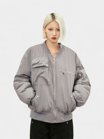 Women's Oversized Long sleeves Bomber Jacket