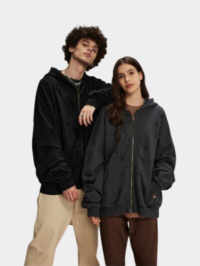 Unisex Oversized Long sleeves Zip up Jacket