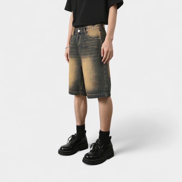 Men's Relaxed Fit/Loose Fit Denim Shorts - Image 3